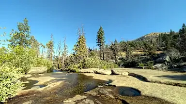 Campsite beside the falls