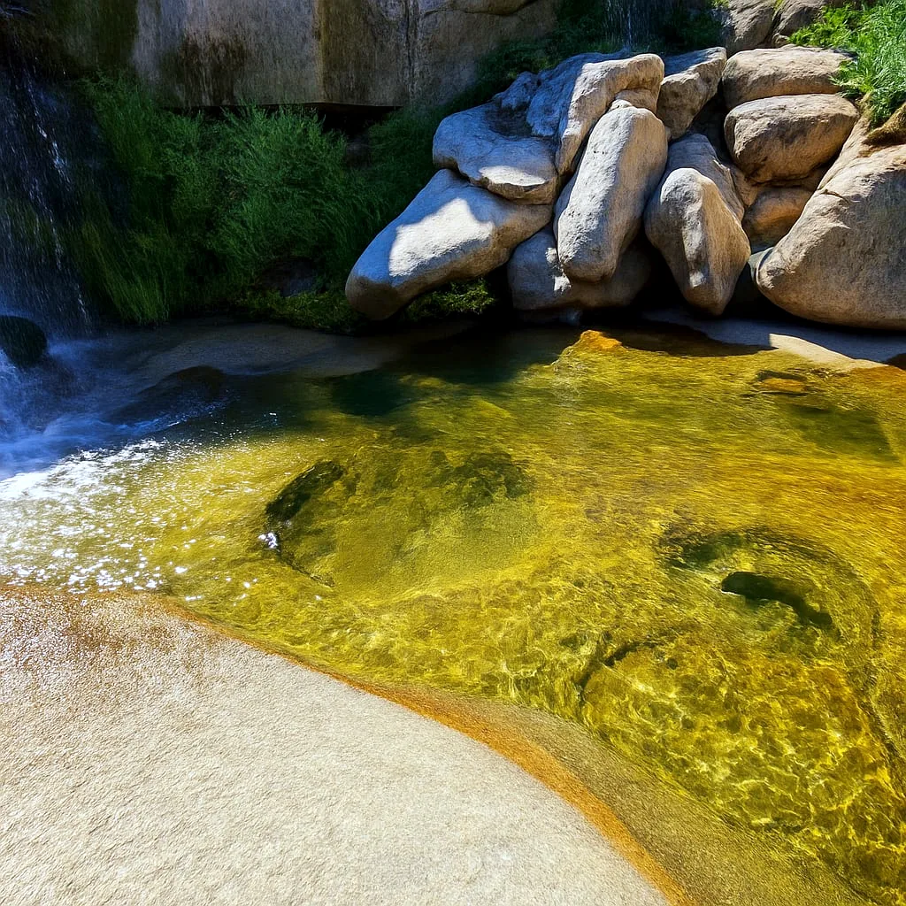 Night sky above Musick Creek Falls